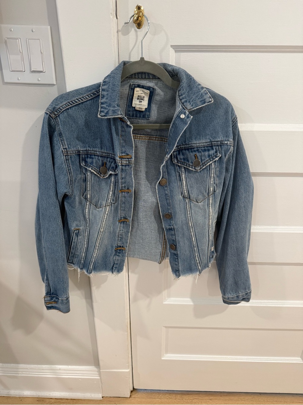 Billabong Cropped Light Blue Denim Jacket - Women
